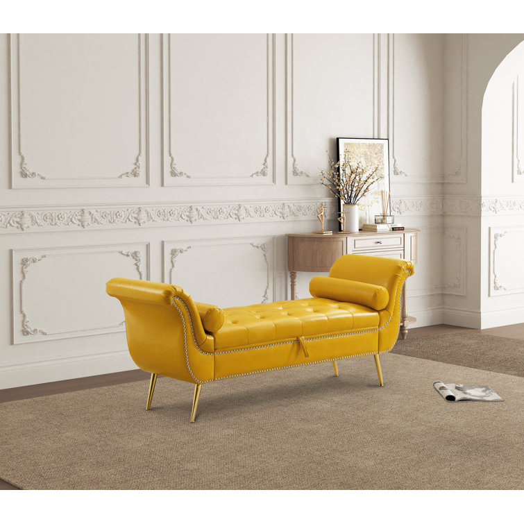 Pacome Faux Leather Upholstered Storage Bench